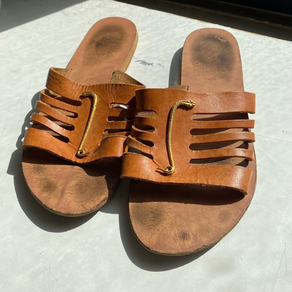 Ancient Greek Sandals x Ilias Lalaounis Propilaia sandal natural - size 9 - 9.5
